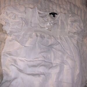 Forever21 White Puff-Sleeve Mini Dress